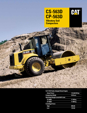 सिंगल-ड्रम रोलर Caterpillar CP 563 D