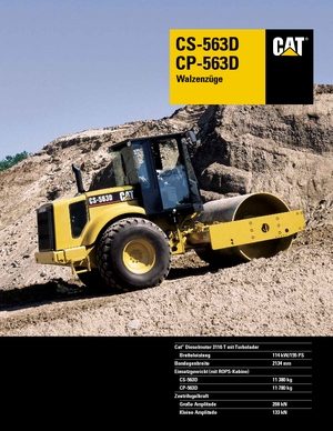 सिंगल-ड्रम रोलर Caterpillar CP 563 D