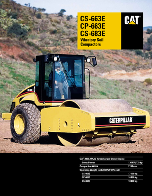 सिंगल-ड्रम रोलर Caterpillar CS 663 E