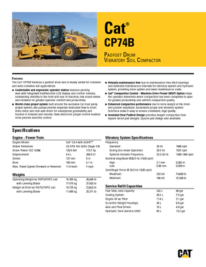 सिंगल-ड्रम रोलर Caterpillar CP74B