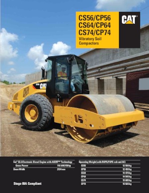सिंगल-ड्रम रोलर Caterpillar CP74