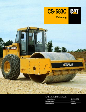 सिंगल-ड्रम रोलर Caterpillar CS 583 C
