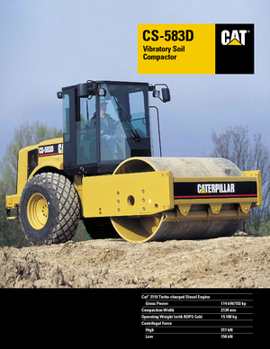 सिंगल-ड्रम रोलर Caterpillar CS 583 D
