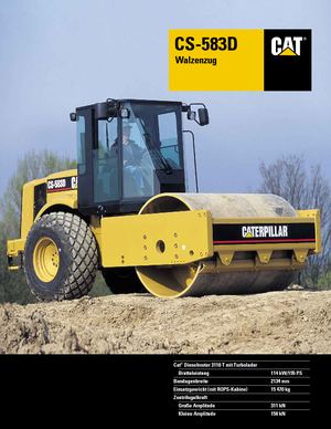 सिंगल-ड्रम रोलर Caterpillar CS 583 D