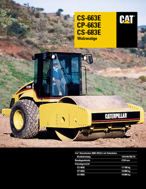सिंगल-ड्रम रोलर Caterpillar CS 663 E