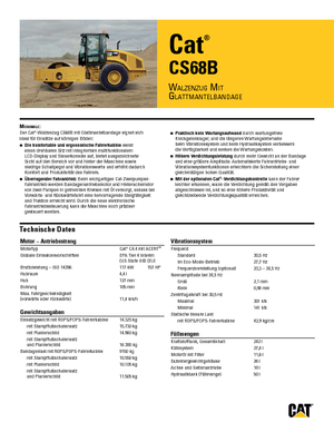 सिंगल-ड्रम रोलर Caterpillar CS68B
