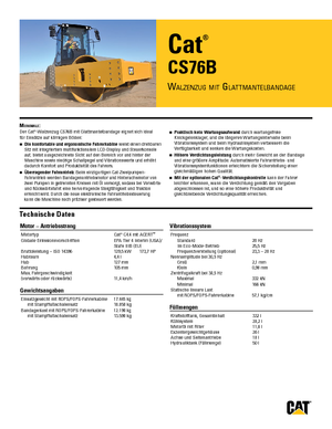 सिंगल-ड्रम रोलर Caterpillar CS76B