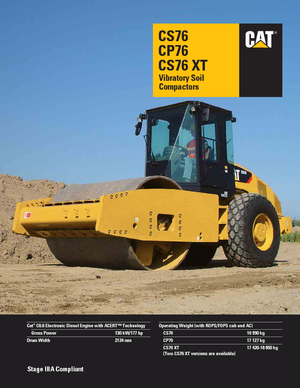 सिंगल-ड्रम रोलर Caterpillar CS76