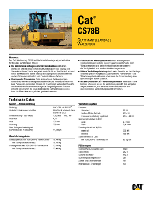 सिंगल-ड्रम रोलर Caterpillar CS78B