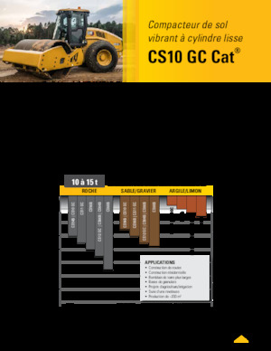 सिंगल-ड्रम रोलर Caterpillar CS10GC