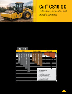 सिंगल-ड्रम रोलर Caterpillar CS10GC