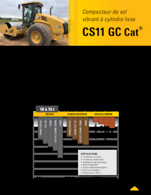 सिंगल-ड्रम रोलर Caterpillar CS11GC