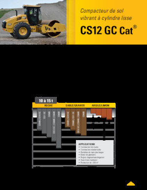 सिंगल-ड्रम रोलर Caterpillar CS12GC