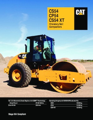 सिंगल-ड्रम रोलर Caterpillar CS54XT