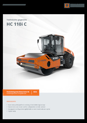 सिंगल-ड्रम रोलर Hamm HC 110i C