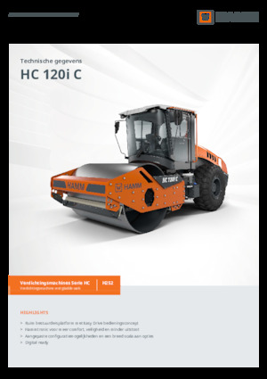 सिंगल-ड्रम रोलर Hamm HC 120i C