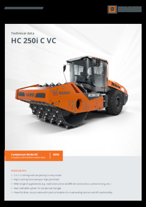 सिंगल-ड्रम रोलर Hamm HC 250i C VC