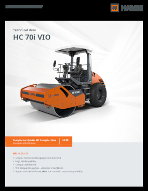 सिंगल-ड्रम रोलर Hamm HC 70i VIO