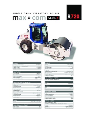 सिंगल-ड्रम रोलर Max-Com R 720