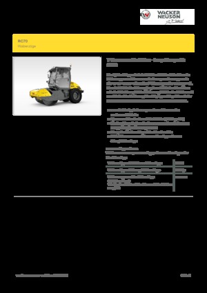 सिंगल-ड्रम रोलर Wacker Neuson RC70VO