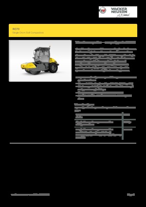 सिंगल-ड्रम रोलर Wacker Neuson RC70VO