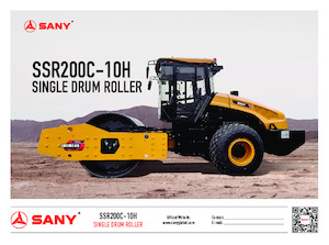 सिंगल-ड्रम रोलर Sany SSR200C-10H