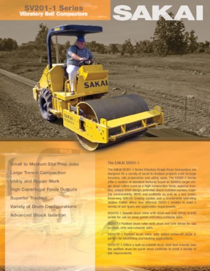 सिंगल-ड्रम रोलर Sakai SV201T-I 