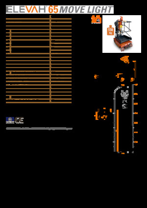 सिंगल वर्टिकल मास्ट बूम लिफ्ट Faraone Elevah 65 Move Light 
