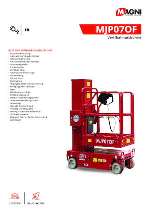 सिंगल वर्टिकल मास्ट बूम लिफ्ट MAGNI MJP07of