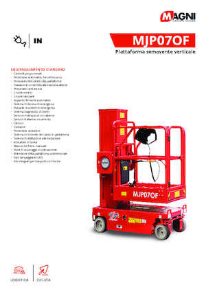 सिंगल वर्टिकल मास्ट बूम लिफ्ट MAGNI MJP07of