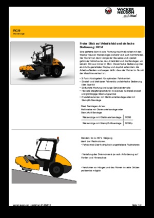 सिंगल-ड्रम रोलर Wacker Neuson RC50