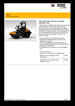 सिंगल-ड्रम रोलर Wacker Neuson RC50