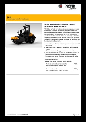 सिंगल-ड्रम रोलर Wacker Neuson RC50