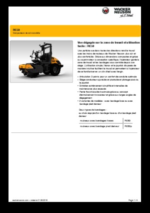 सिंगल-ड्रम रोलर Wacker Neuson RC50