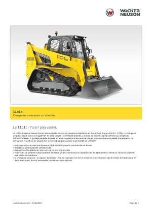 स्किड स्टीयर लोडर Wacker Neuson 1101 c