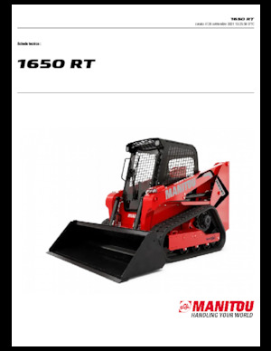 स्किड स्टीयर लोडर Manitou 1650RT