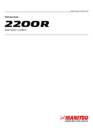 स्किड स्टीयर लोडर Manitou 2200R