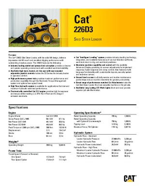 स्किड स्टीयर लोडर Caterpillar 226D