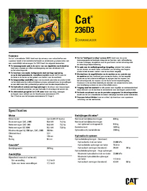 स्किड स्टीयर लोडर Caterpillar 236D Series 3