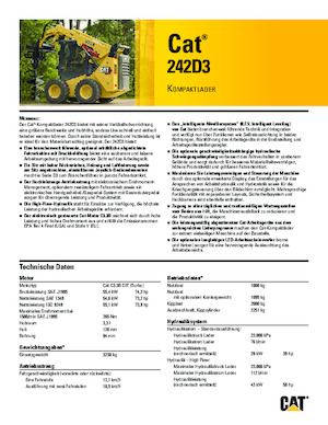 स्किड स्टीयर लोडर Caterpillar 242D Series 3