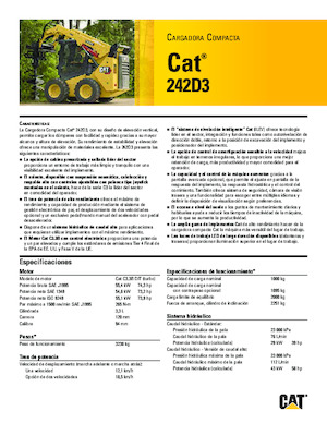 स्किड स्टीयर लोडर Caterpillar 242D Series 3