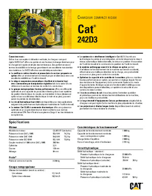 स्किड स्टीयर लोडर Caterpillar 242D Series 3