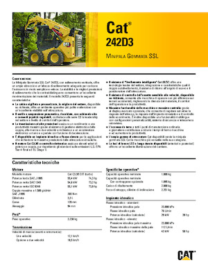 स्किड स्टीयर लोडर Caterpillar 242D Series 3