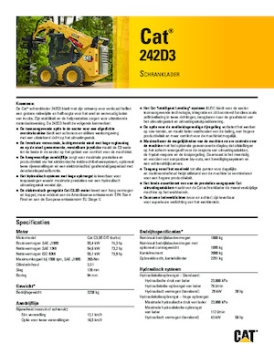 स्किड स्टीयर लोडर Caterpillar 242D Series 3