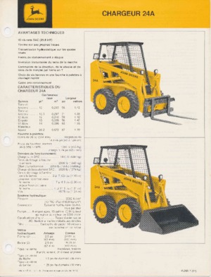 स्किड स्टीयर लोडर John Deere Construction 24A