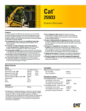 स्किड स्टीयर लोडर Caterpillar 259D Serie 3 Deltalader