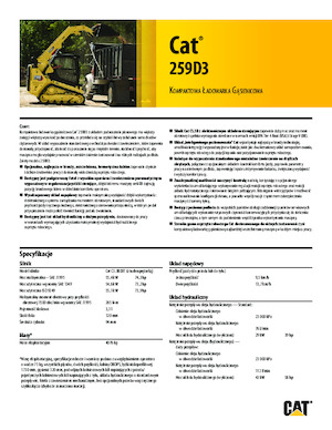 स्किड स्टीयर लोडर Caterpillar 259D Serie 3 Deltalader