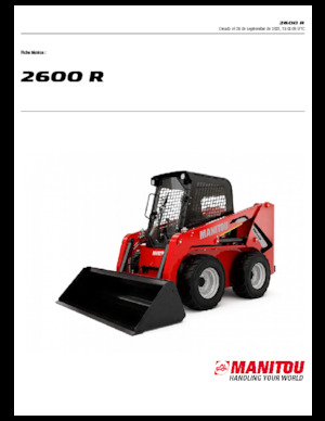 स्किड स्टीयर लोडर Manitou 2600R