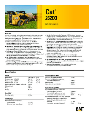 स्किड स्टीयर लोडर Caterpillar 262D Series 3