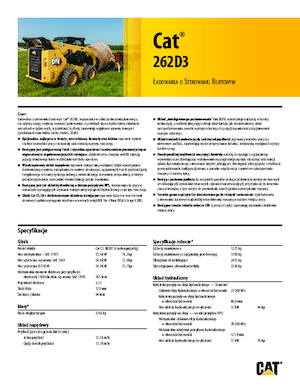 स्किड स्टीयर लोडर Caterpillar 262D Series 3